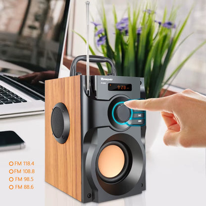 Portable Bluetooth Speaker Wireless Stereo Subwoofer Bass Speakers Column Support FM Radio TF AUX USB Remote Control