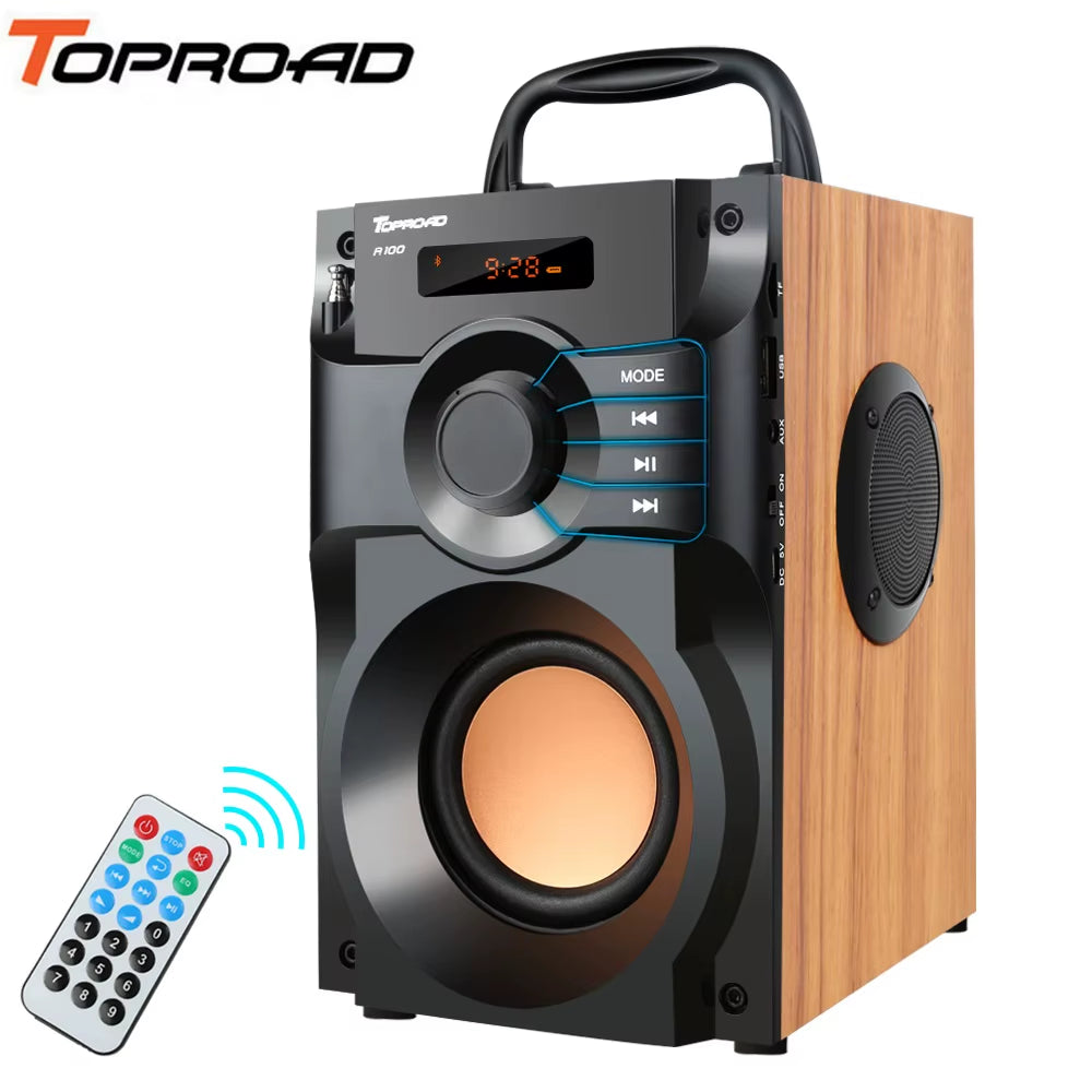 Portable Bluetooth Speaker Wireless Stereo Subwoofer Bass Speakers Column Support FM Radio TF AUX USB Remote Control