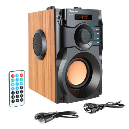 Portable Bluetooth Speaker Wireless Stereo Subwoofer Bass Speakers Column Support FM Radio TF AUX USB Remote Control