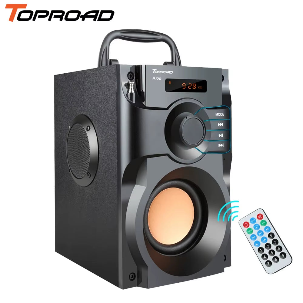 Portable Bluetooth Speaker Wireless Stereo Subwoofer Bass Speakers Column Support FM Radio TF AUX USB Remote Control