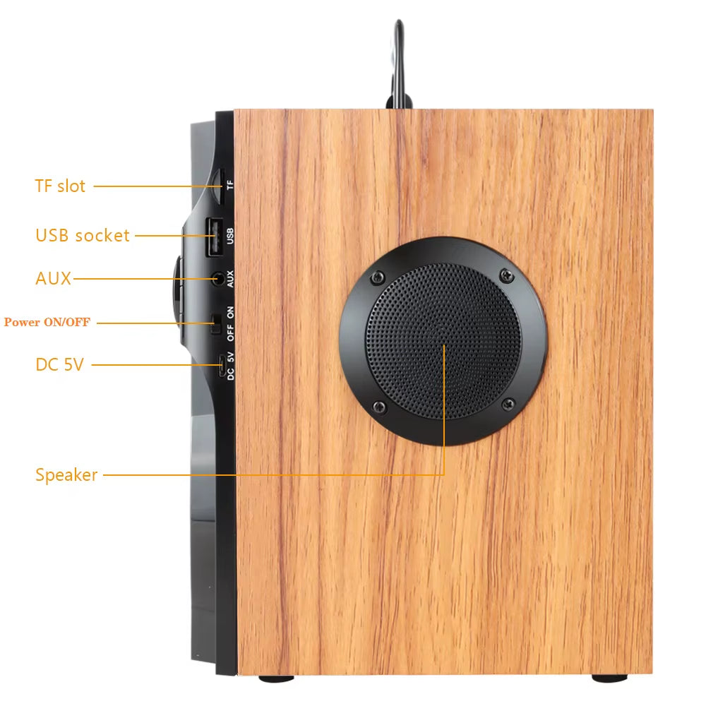 Portable Bluetooth Speaker Wireless Stereo Subwoofer Bass Speakers Column Support FM Radio TF AUX USB Remote Control