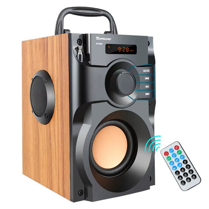 Portable Bluetooth Speaker Wireless Stereo Subwoofer Bass Speakers Column Support FM Radio TF AUX USB Remote Control