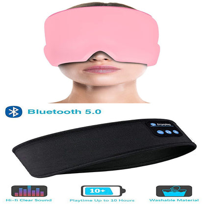 Wireless Bluetooth Sleeping Headphones Headband Thin Soft Elastic Comfortable Music Ear Phones Eye Mask for Side Sleeper Sports